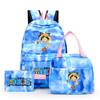 3Pcs/set Anime One Piece Anti-Theft Backpack Casual Daypack with Lunch Bag Pencil Case Back To School Daily Bookbag for Boy Girl Mochila Rucksack