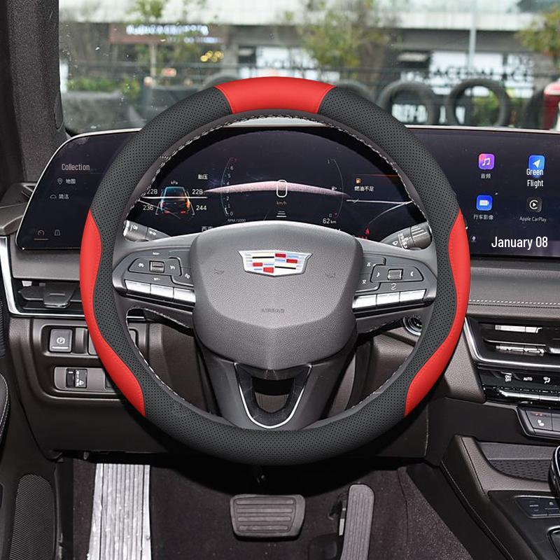 Cadillac XT5 Steering Wheel Cover - Non-Slip, Odorless, No-Sew Interior Accessory