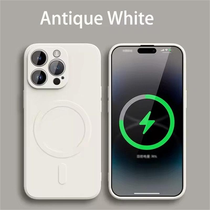 Жидкий силикон для беспроводной зарядки Magsafe Магнитный чехол для iPhone 16 15 14 13 12 11Pro Max Plus XR XS Противоударный мягкий чехол