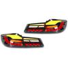 GTS OLED Style LED Tail Lights Dynamic Turn Signal Fit For 5 Series G30 M5 F90 Pre‑Facelift 2017 to 2020 Black Red
