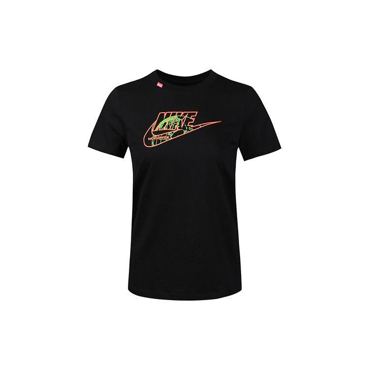 Nike Sportswear Casual Short Sleeve T-Shirt Women Tops Black CV9165-010