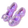 Girls Princess Shoes Children's High Heels Summer Leather Shoes Summer Crystal Shoes with Dress Rhinestones Little Girl Performance Shoes