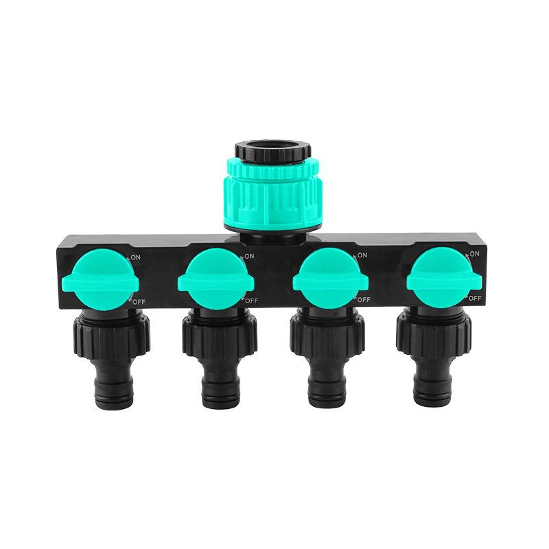 Дом Сад 4-ходовой Водный Коннектор с Переключающим Клапаном Кран Быстрое Соединение.