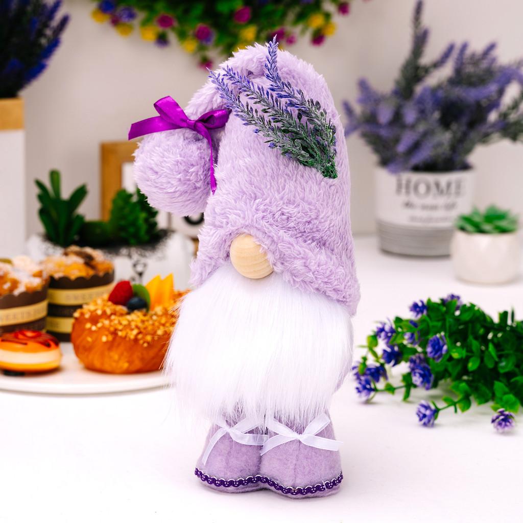 Adorable Purple Lavender Doll Plush Gnome Unique Decoration For Mother's Day Festivities