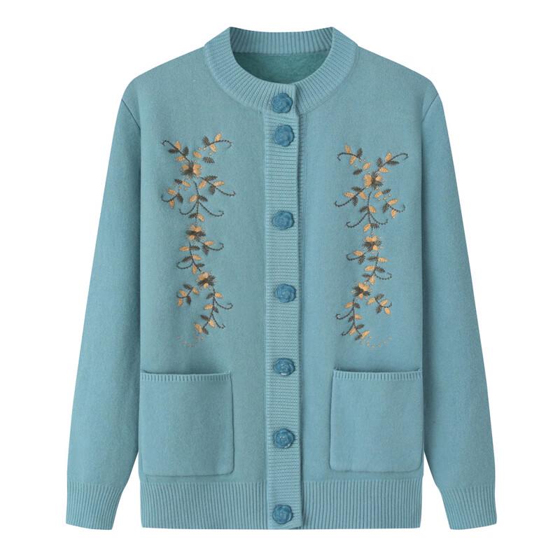 Women's Warm Knitted Cardigan Sweater for Middle-Aged & Elderly