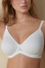 Soft Women's Bra with Embroidery and Tulle with Smooth Cups, White Soft Women's Bra with Embroidery and Tulle with Smooth Cups, White