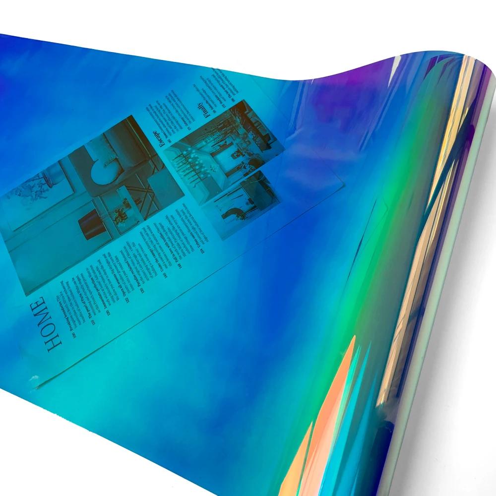 Автомобильные голографические цветные наклейки на окна Водонепроницаемая самоклеящаяся декоративная виниловая пленка Персонализированные аксессуары для изменения цвета