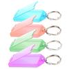 20Pcs Tough Plastic Key Tags with Split Ring Label Window Assorted Colors