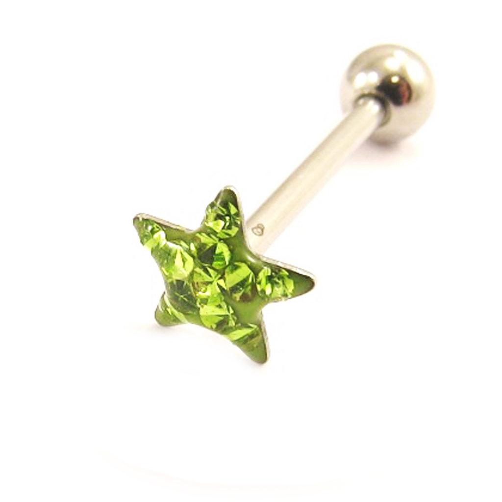 Les Trésors De Lily [L4499] - Стальная штанга «Звезда» зеленая.