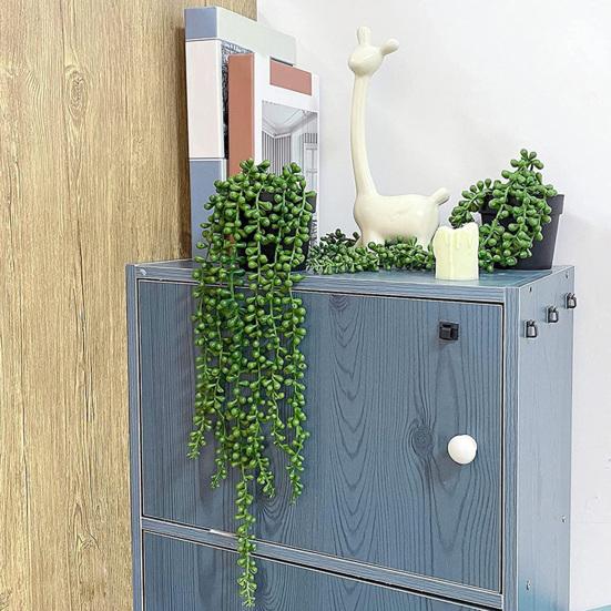 Faux Eucalyptus Vine Potted Hanging Fake Plant Artificial Greenery Vine for Indoor Outdoor Bathroom Living Room Office Wall Decor