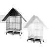 Bird Cage with Rolling Stand House Shape Bird Cage Large 2 Tier Bird Cage with Lock Bird Villa for Medium & Large Birds