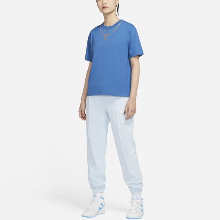 Jordan Drop Shoulder Sleeve T Shirt Women's Blue DO5021-407