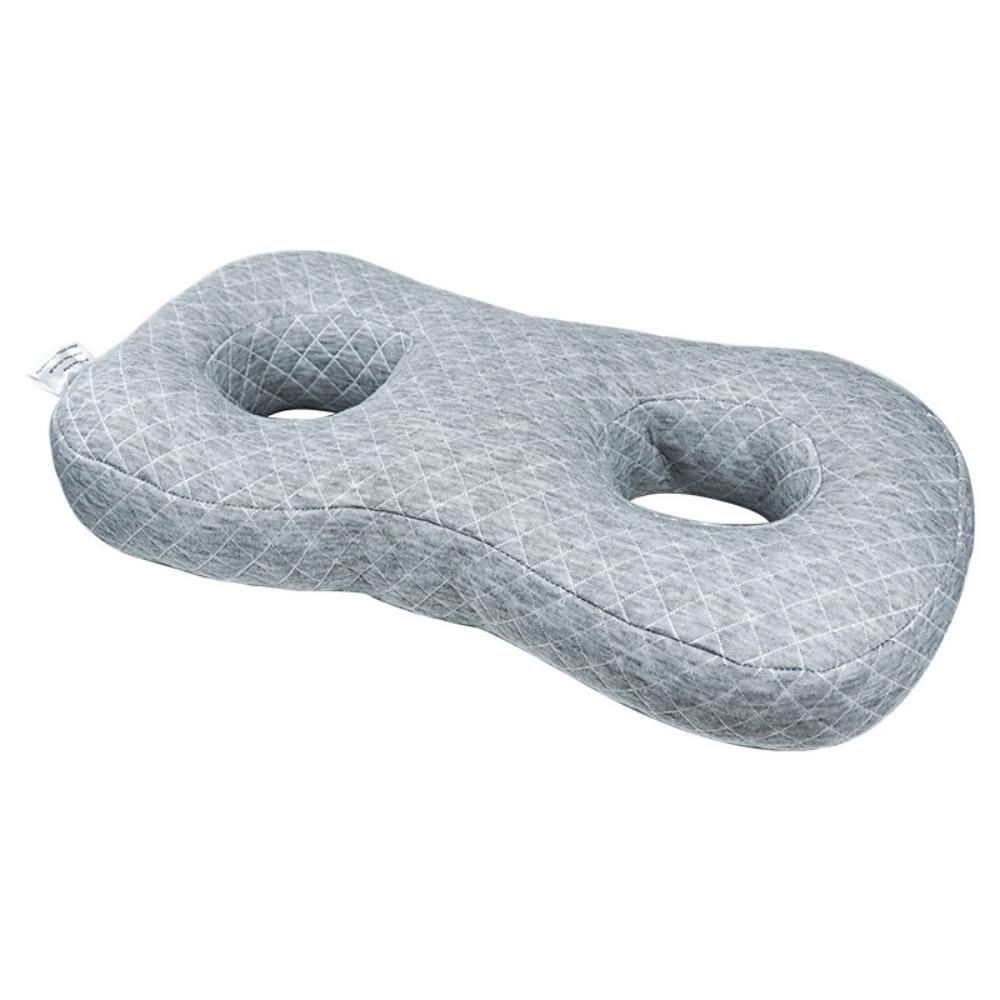Two Ear Holes Ear Piercing Pillow Ergonomic Breathable Pillow with Ear Hole Comfortable Cotton Filling Earring Pillow
