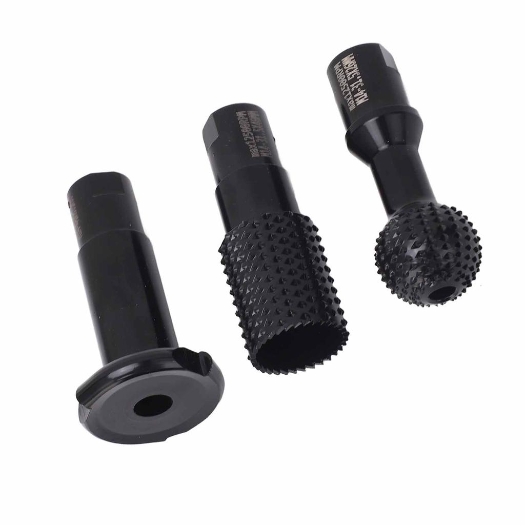 3Pcs Rotary Burr Set M14 Rotary File Wood Carving Burrs for 115 125 Type Angle Grinder