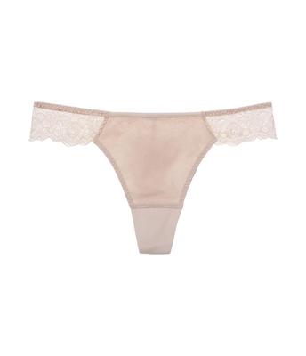 Peach John Мягкие бока и легкий бюст стринги Размеры [Кружево, Спинка, Посадка] Т-образная спинка, Бежевый, M/L