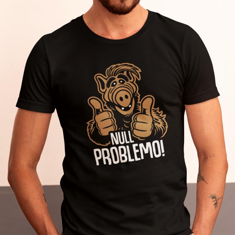 Zero Problemo Retro 80er Iconic UFO Alien Patter Comedy Fun Funny Fun T-Shirt