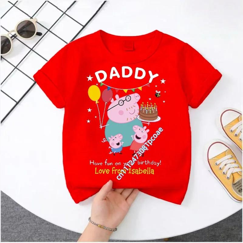 Peppa Pig 2025-26 Summer Cartoon Graphic 100% Cotton Print Hasbro Brand Children and Unisex T-shirt Breathable Casual Loose Y2k.