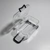 Earrings Storage Box Mini Trolley Case Shape with Mini Wheels Transparent Hairpins Necklaces Rings Organizer Pendant Organization Case Candy