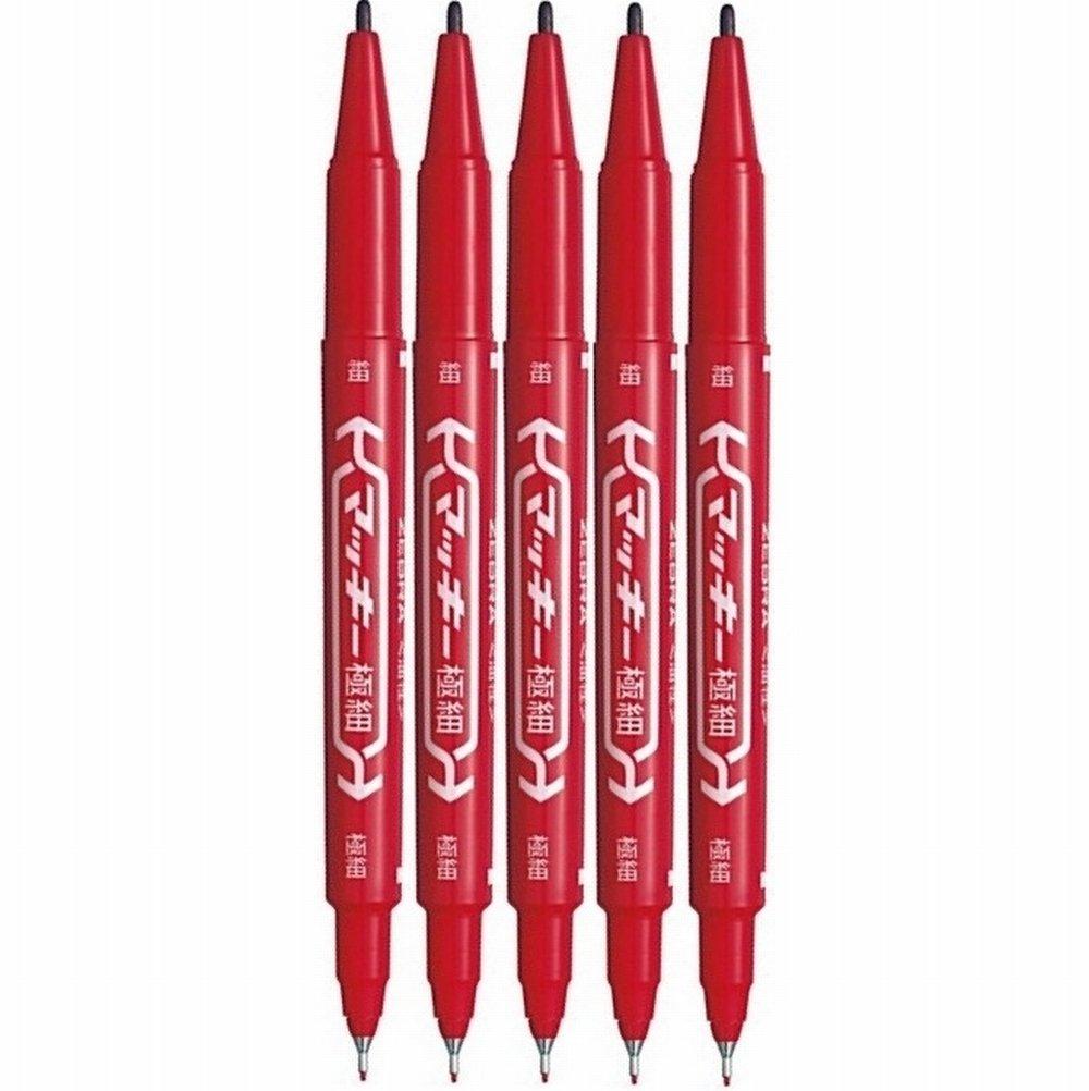Zebra Extra Fine 5 Масляная ручка, Маки, Наконечник, Красный, Ручки, P-MO-120-MC-R5