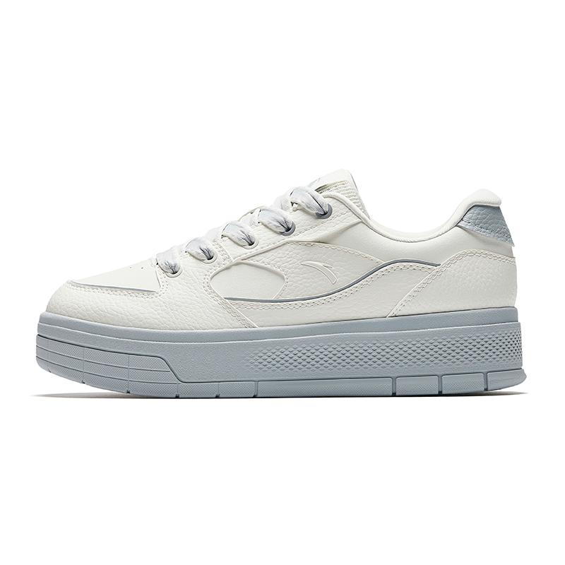 New Anta Light Breeze Anti Slip Wear Resistant Low Top Skateboard Shoes Women's White 922538065-4