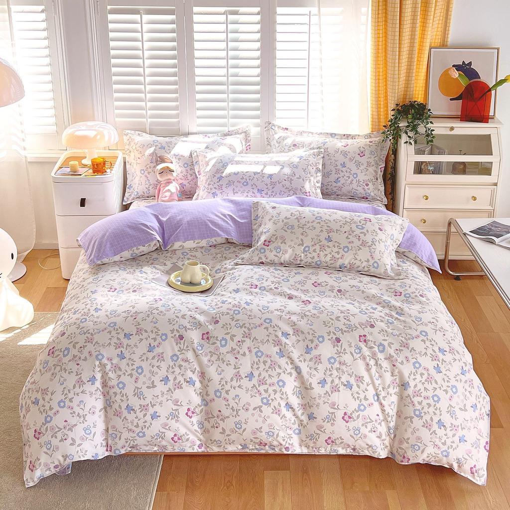Bedding Four-piece Set Printed Bed Sheet Quilt Cover Pillowcase Set