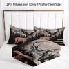 Elk Pattern Quilted Quilt Set Jungle Style Bedding Set Suitable for Hunting Lovers Bedroom Decoration All Seasons