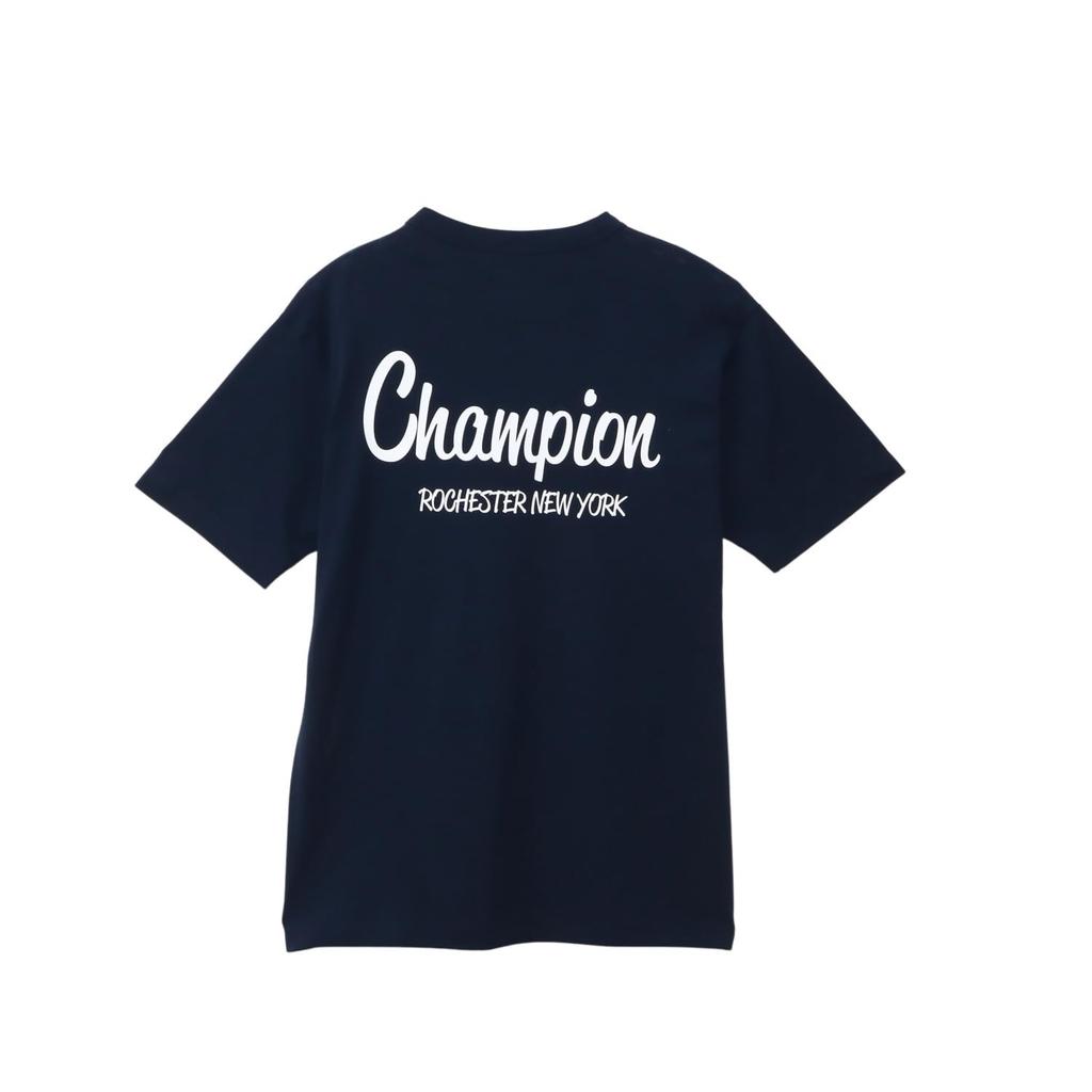 Champion Basic Short Sleeve USA with Graphic Logo Crew Men's T-Shirt, Navy, 100% Cotton, Fabric, Print, Neck, C3-B340