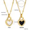Dainty Shell Jewelry Gold Plated Necklace Women Custom Engraving Pendant Necklace Fashion 316L Stainless Steel Heart Necklaces