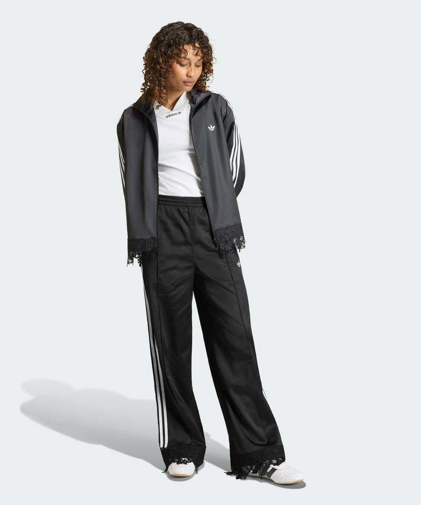 adidas Свободные спортивные брюки из атласа и кружева с принтом 'Птица Феникс' - Черный / Ld1806