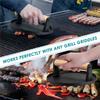 Grill Meat Squid Fried Steak Barbecue Meat Pressing Board  Round Shape Cast Iron Steak Plate Meat Press Tool