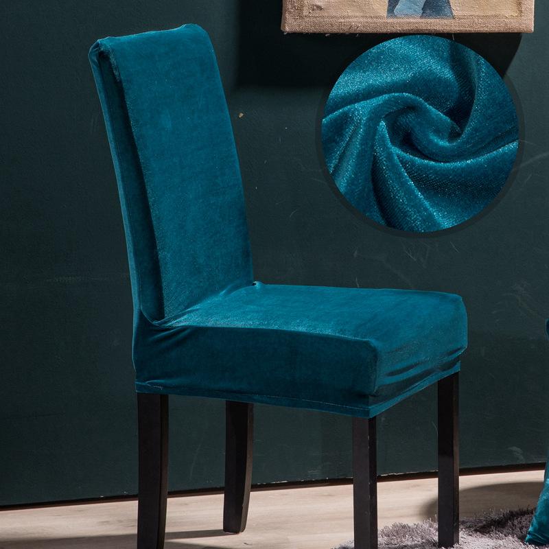 1 шт. в наличии утолщенный эластичный чехол для обеденного стула, для ресторана, чехол для стула из бархата Silver Fox, эластичный чехол для стола и стула