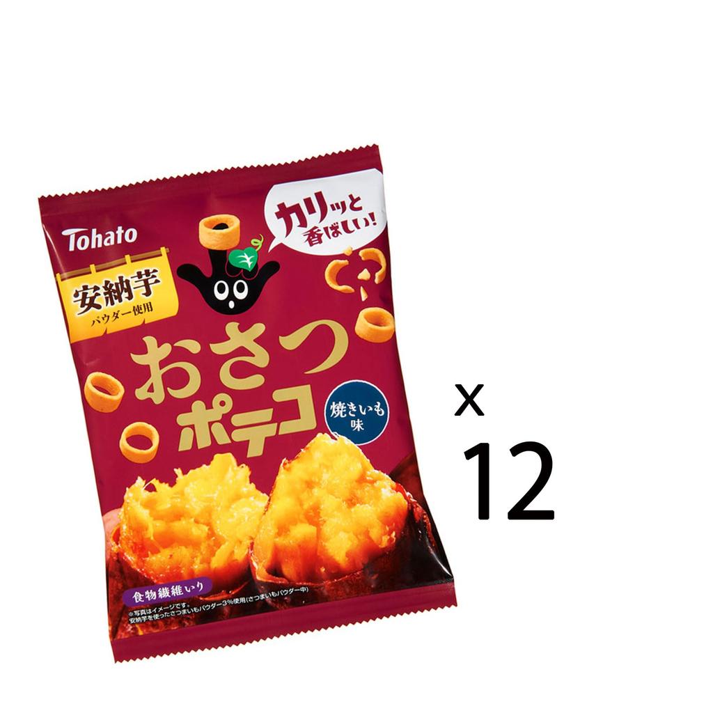 Tohato Sweet Baked Sweet Potato 52g x 12 bags Potatoes, Flavor,