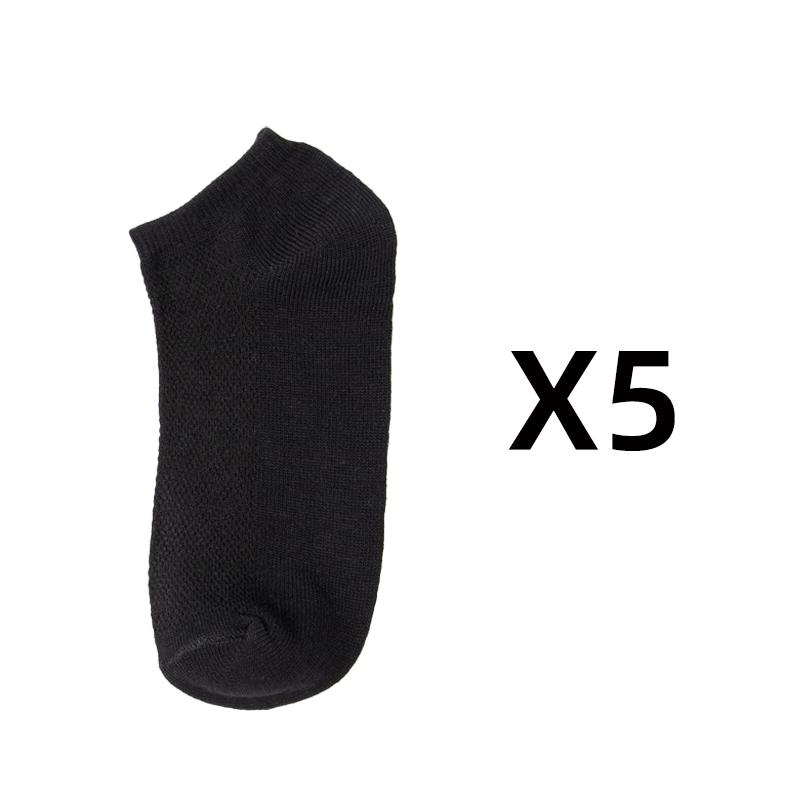 5Pairs Summer Women Cotton Short Socks White Black Gray Breathable Ankle Low Cut Casual Socks