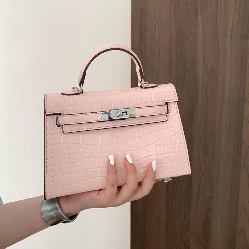 Фактурная сумка 2025 весна и лето новая сумка с крокодиловым узором сумка через плечо простая ретро сумка-мессенджер женская сумка