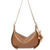 The First Layer of Cowhide High-grade Bag Female Fashion Shoulder Bag Spring Summer Skew Dumpling Bag