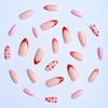 24 pieces of almond French boutique wearing nail simple love high-end nail art