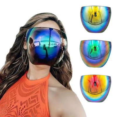 Солнцезащитные очки на все лицо для мужчин и женщин, зеркальные очки-щитки, козырек на все лицо