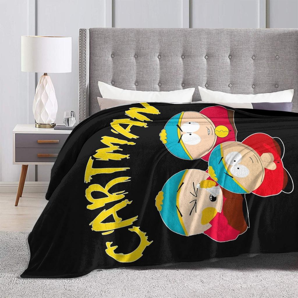 Cartman South-Parks Blankets Velvet Printed Multi-function Warm Throw Blanket for Bedding Bedroom Quilt