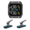Motorbike Tyre Pressure Temperature Alarm with 2 Sensors Wireless Tire Pressure Monitoring System for Two Wheeled Motorcycle