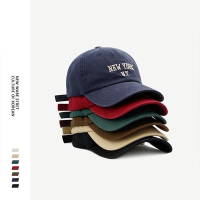 Новая женская и мужская бейсболка с вышитыми буквами NY Hat Unisex Pointed Bone Summer Sunscreen