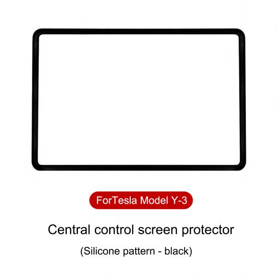 Car Navigation Screen Silicone Frame for Tesla Model 3/Y Perfect Fit Center Console Display Screen Protector Cover Car Interior Accessories