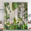 2 шт. Шторы с листьями растений в скандинавском стиле - светофильтрующее оконное покрытие для декора кухни, гостиной, офиса и спальни