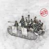1/35 Resin Figure Unpainted Model Kit, World War II Military Theme, (13 Soldiers, No Tanks) Unassembled and Unpainted GK,