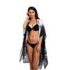 Summer Beach Poncho Printed Sunscreen Loose Quick Dry Swimsuit Cover-up Open Beachwear Cardigan Irregular Holiday Mid Length Bikini Shawl Cover Up