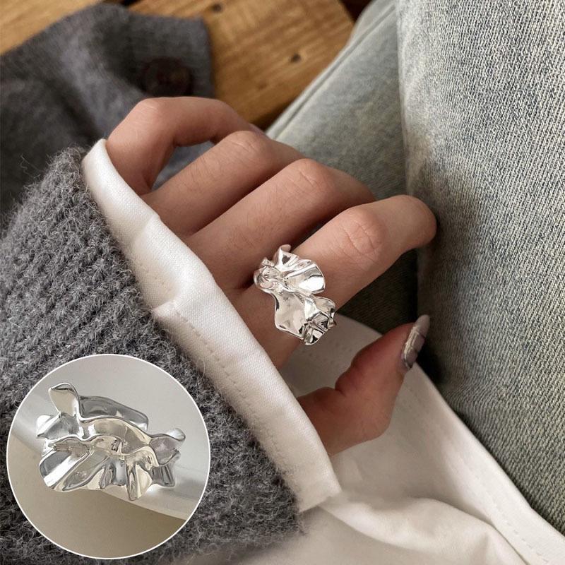 Кольцо-обертка с геометрическими линиями - Посеребренное S925 для женщин