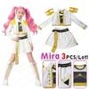 Movie K Pop Demon Mira White Three Pieces Costume 3D Printed Jacket Vest Skirt Set Girls Halloween Party Hunters Cosplay Outfit