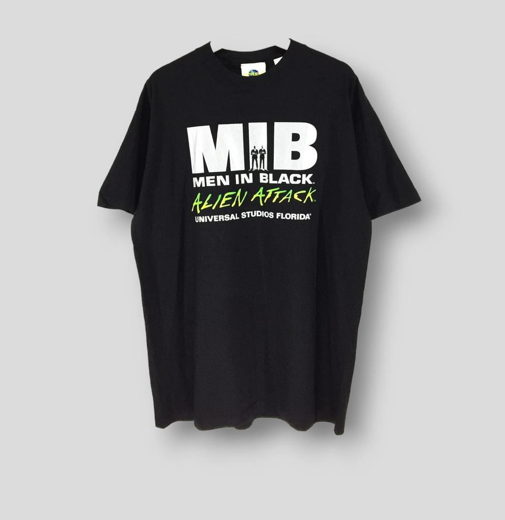 Vintage 90s Men in black alien attack deadstock tshirt collectible sci fi action comedy films shirt mint XLarge