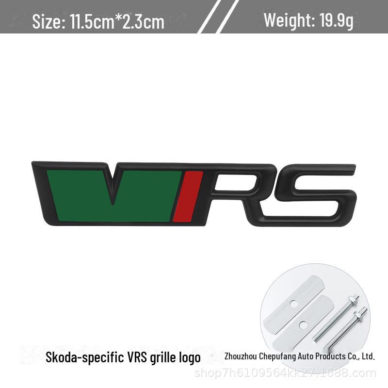 Compatible with Volkswagen Skoda Octavia/Fabia RS: VRS Grille/Fender/Metal Tail Logo and Body Sticker