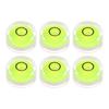 6-Piece Round Bubble Level, 18x9mm, Mini Round Bullseye Level for Camera Tripods, Telescopes, Workshops, Turntables, and Picture Frames, Green