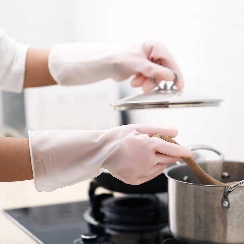 Кухонные резиновые перчатки Бытовые перчатки для уборки Резиновые водонепроницаемые перчатки для мытья посуды Чистящие перчатки для кухни Посуда Садоводство